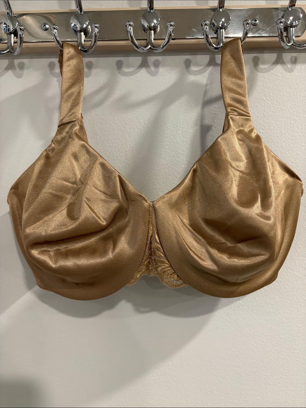 Soma Satin Full Coverage Bra in Gold